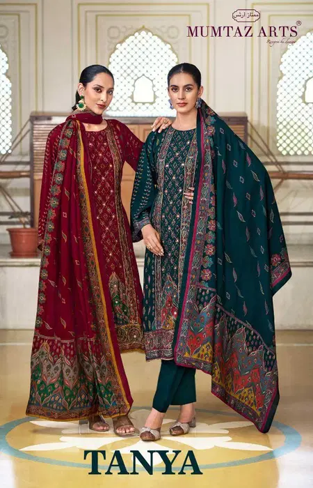 Tanya By Mumtaz Viscose Muslin Printed Dress Material Suppliers In India
